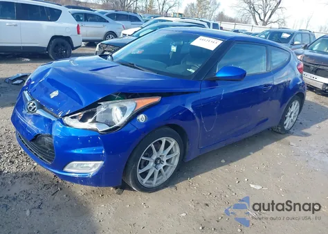 2012 Hyundai Veloster Base W/Black z USA, uszkodzony, nr VIN KMHTC6AD9CU084532